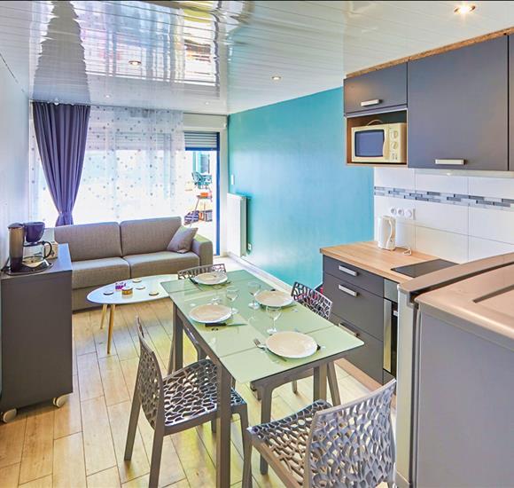 Camping Ambon 56 - Appartement ambon avec accès plage A26 cuisine