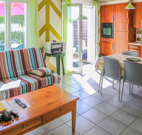 Location appartement Ambon terrasse 2 chambres - accès direct plage - Camping Ambon Camping de Cromenach 