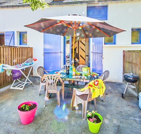 terrasse - Location Ambon - Camping Ambon - Appartement accès direct plage et terrasse