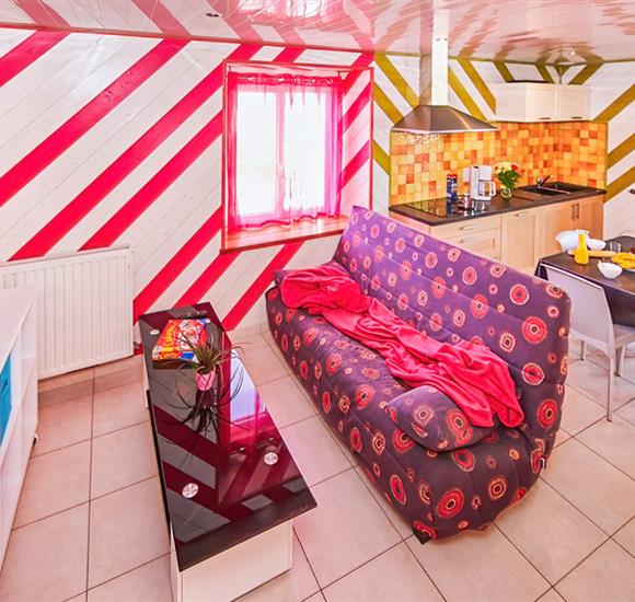 location Ambon terrasse et accès plage - Séjour - Appartement 25 Village de Cromenac'h à Ambon